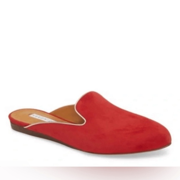 Veronica Beard,Grayson Red Suede Mules, Leather, Gold Trimmed, Size 36EU, Italy - Picture 3 of 7